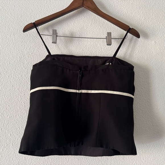 B2 Black White Vintage Bow Bustier Cami Coquette Bodice Top Y2K Goth Lolita 14 - Picture 10 of 11